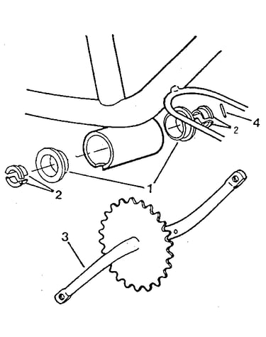 Crank and sprocket assembly