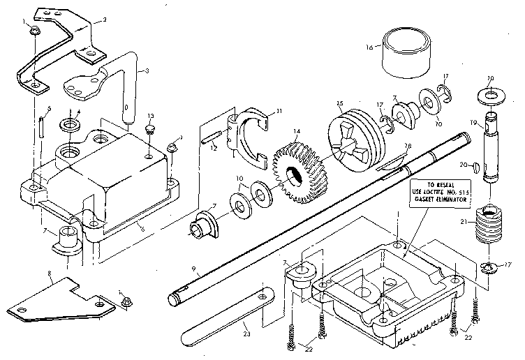 Gear case assembly part number 751001