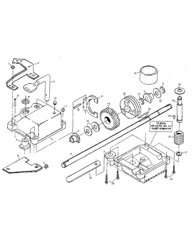 Gear case assembly part number 751001