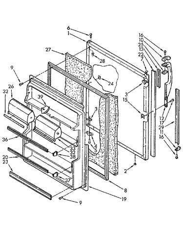 Refrigerator door