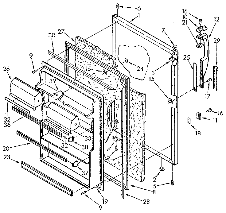 Refrigerator door