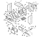 Kenmore 41799985130 dryer, cabinet, drum, heater diagram