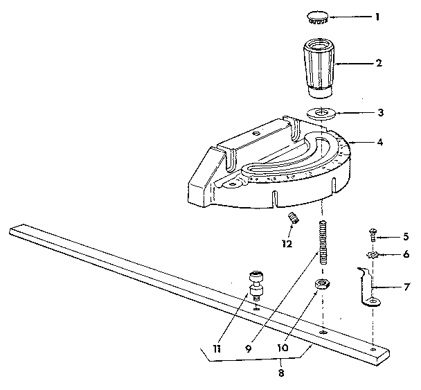 Figure 4 - miter gauge assembly