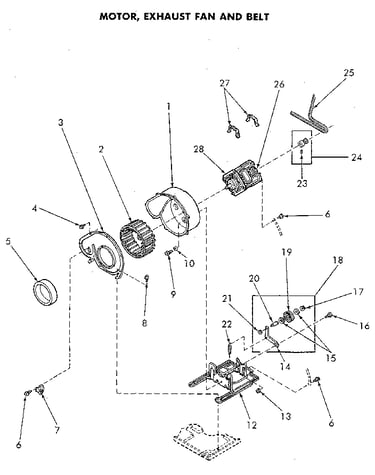 Motor and exhaust fan