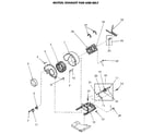 Speed Queen NE6813L43838 motor and exhaust fan diagram