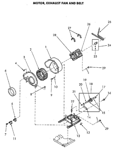 Motor and exhaust fan