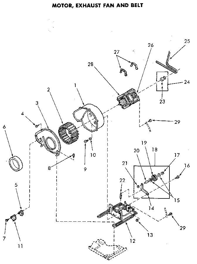 Motor and exhaust fan