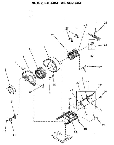 Motor and exhaust fan