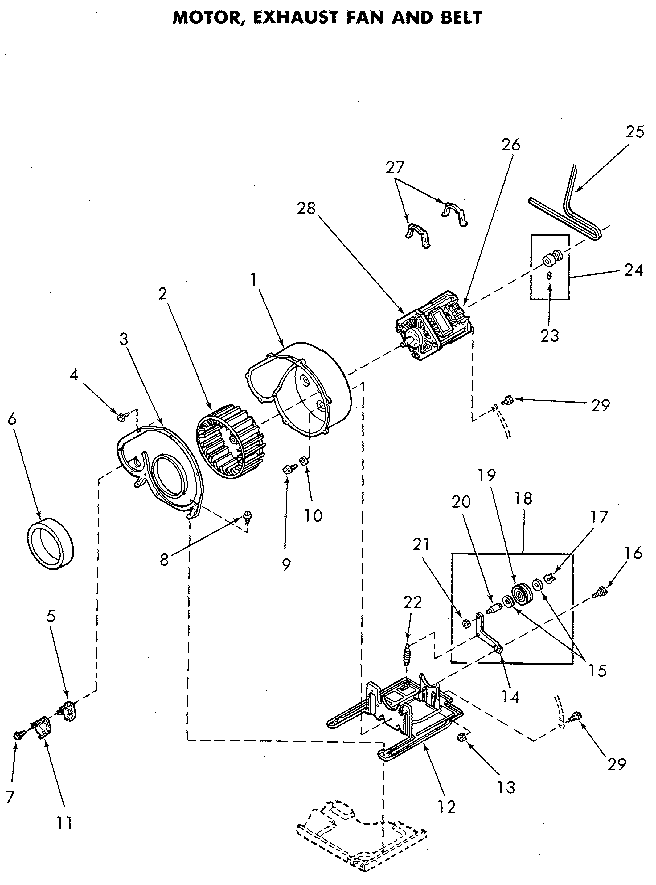 Motor and exhaust fan