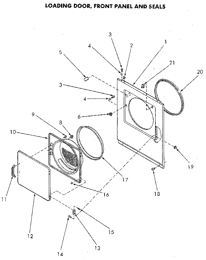 Loading door and seals