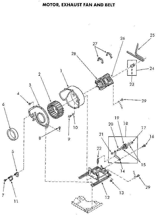 Motor and exhaust fan