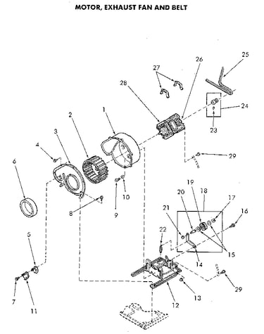 Motor and exhaust fan
