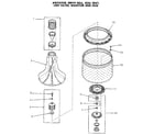 Speed Queen NA8831W33931 basket and agitator diagram