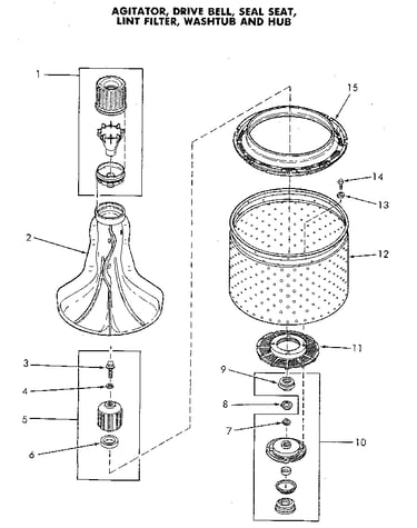 Basket and agitator