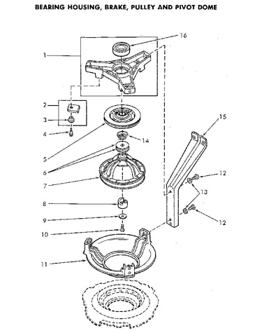 Bearing housing and brake