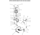 Speed Queen NA3812W33631 motor, belts and idler asem diagram