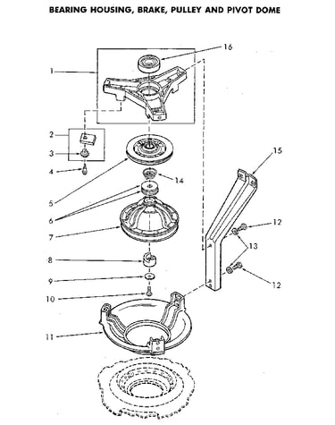 Bearing housing and brake
