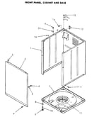 Front panel and cabinet/base
