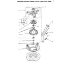 Speed Queen NA4821L33738 bearing housing and brake diagram