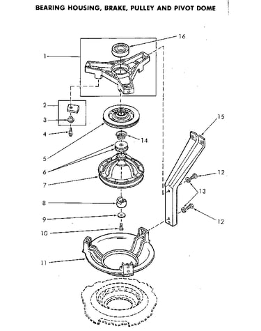 Bearing housing and brake
