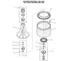 Speed Queen NA6821L33838 basket and agitator diagram