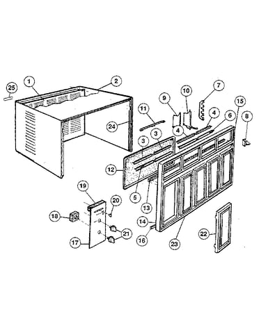 Cabinet and front panel