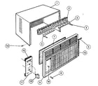 Kenmore 2538710750 cabinet and front panel diagram