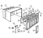 Kenmore 2538705090 cabinet and front panel diagram