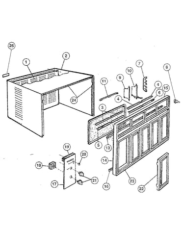 Cabinet and front panel