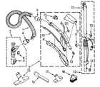Kenmore 1162145090 hose and attachment diagram