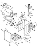 Washer-cabinet, top panel, base