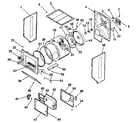 Kenmore 41799464820 dryer-cabinet, drum, heater diagram