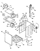 Washer-cabinet, top panel, base