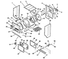Kenmore 41799980130 dryer-cabinet, drum, heater diagram