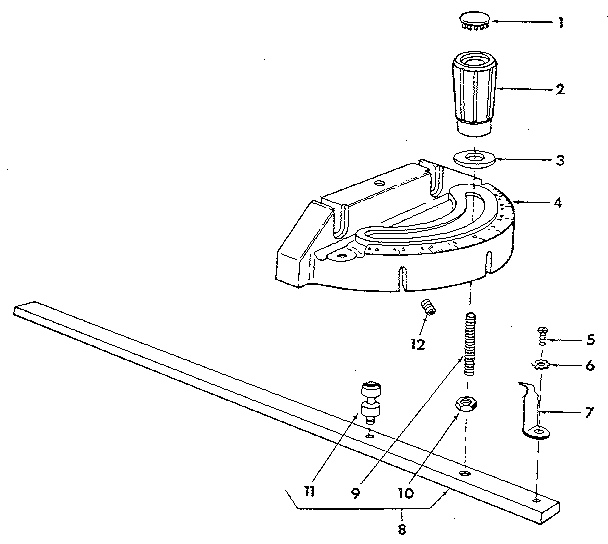Figure 4 - miter gauge assembly