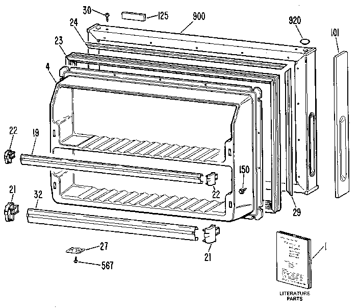 Freezer door
