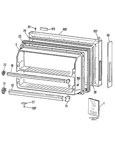 Freezer door