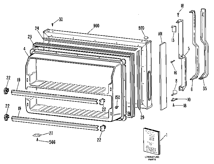 Freezer door