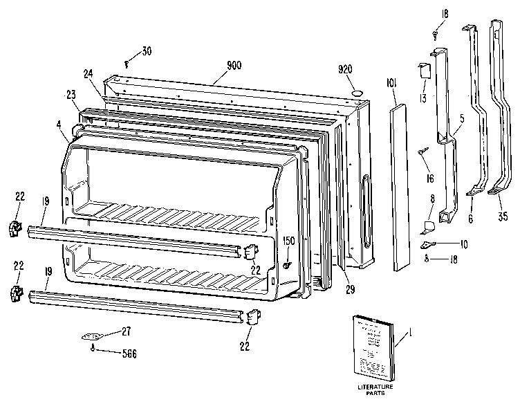 Freezer door
