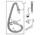 Kenmore 1163966183 hose and attachment diagram