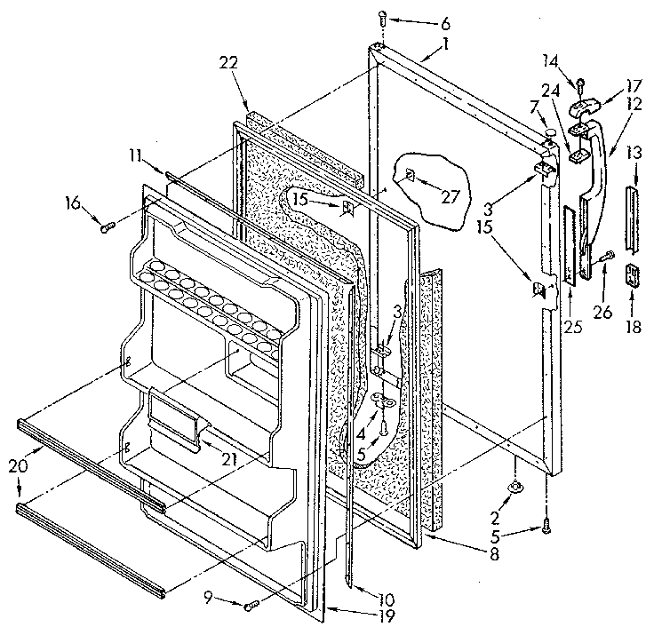 Refrigerator door