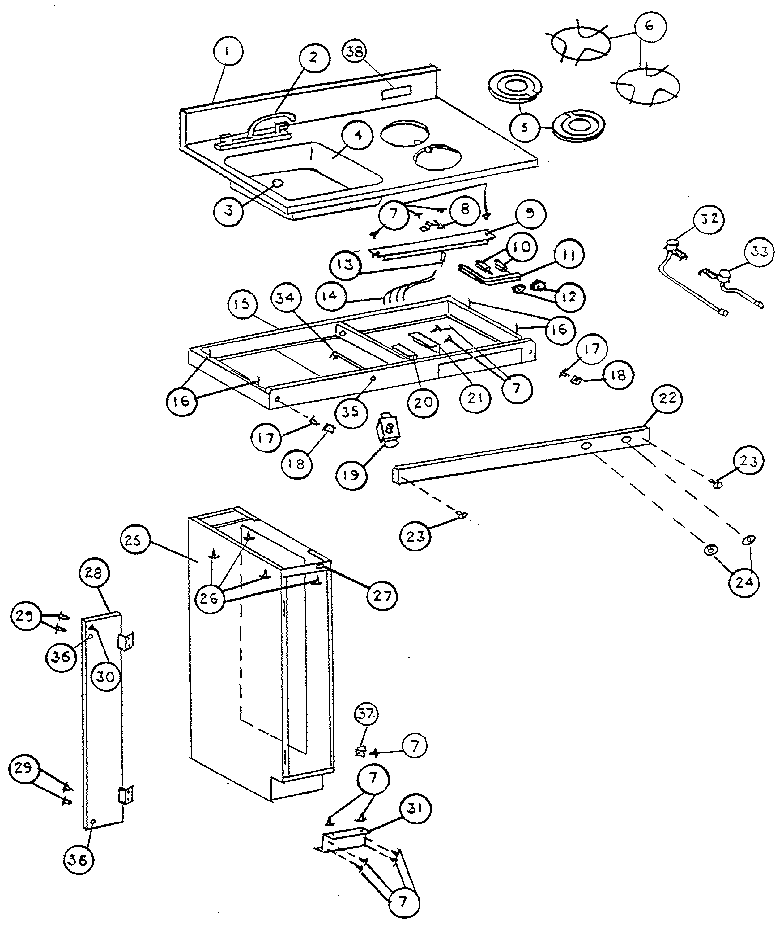 CABINET & GAS SYSTEM