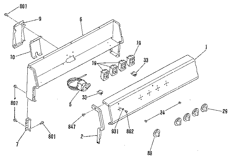 Backguard section