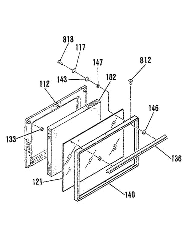 Oven door section