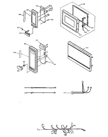 Door and control panel assembly