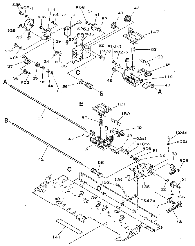 Figure 4 printer assembly (1/4)
