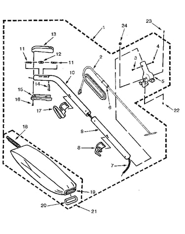 Handle and bag housing