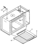 Microwave cabinet and shelf