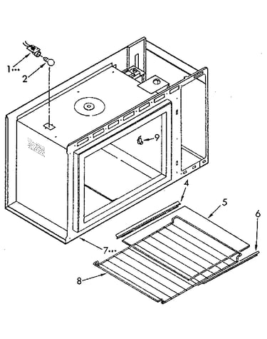 Microwave cabinet and shelf