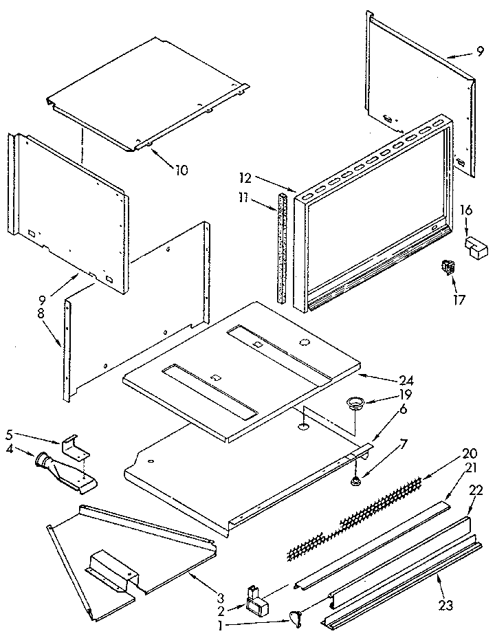 Microwave cabinet and air flow